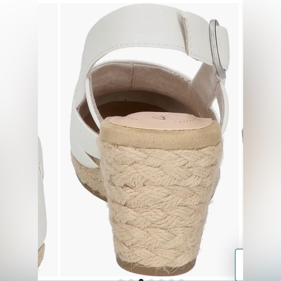 Easy Street Stargaze White Espadrille Wedge Pump Size 11 - Picture 7 of 7